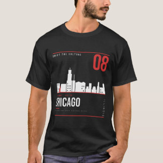 Chicago Illinois Skyline ShiftTape Vol 08 T Shirt