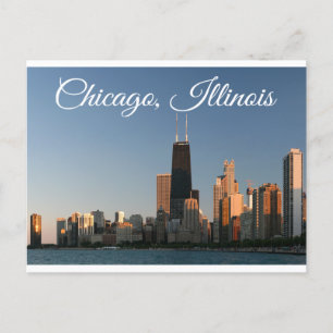 Chicago Illinois Skyline Sunrise-postkort Vykort