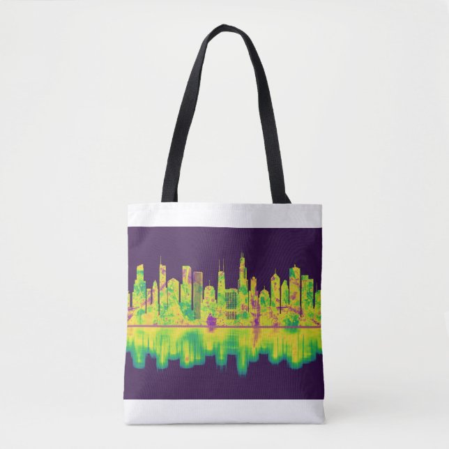 Chicago Illinois Skyline Tygkasse (Framsida)