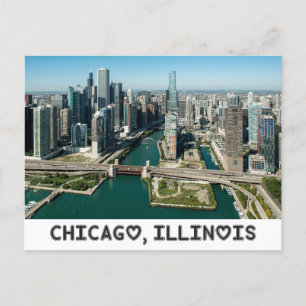 Chicago Illinois Skyline, United Stater Vykort