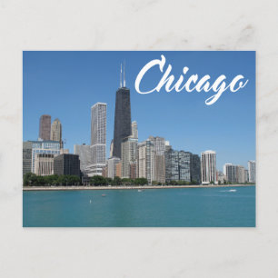Chicago Illinois Skyline, USA Vykort
