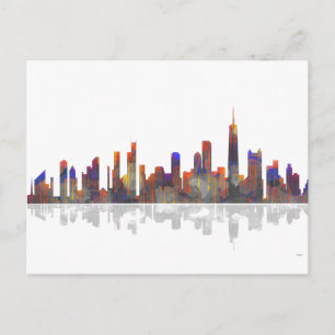 Chicago Illinois Skyline Vykort