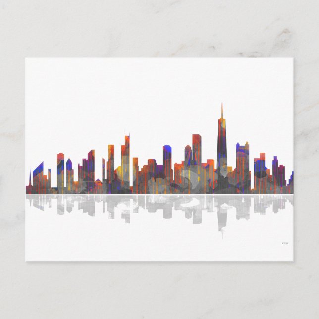 Chicago Illinois Skyline Vykort (Framsida)