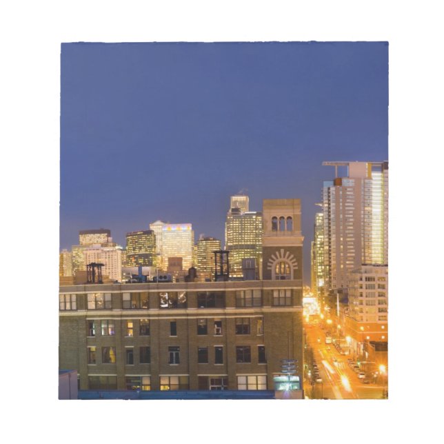 Chicago, Illinois, skylinskott från Väster Loop Anteckningsblock (Framsida)