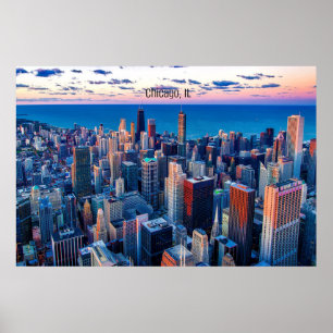 Chicago, Illinois Skyscraper Poster