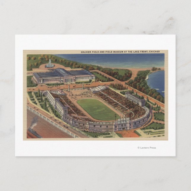 Chicago, Illinois - Soldiers Fält och Fält Vykort (Framsida)