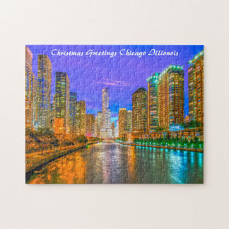 Chicago Illinois Streetscape. Jigszle Puzzle Pussel