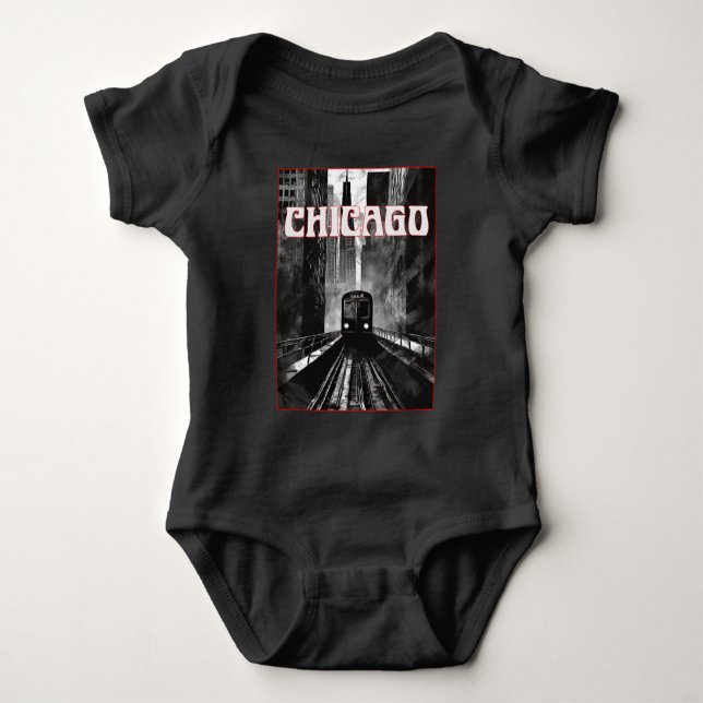 Chicago Illinois T Shirt (Framsida)