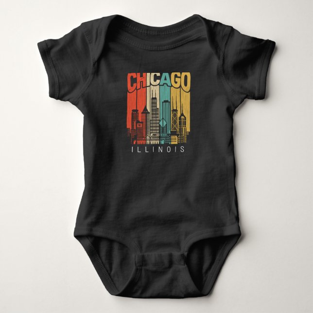 Chicago Illinois T Shirt (Framsida)
