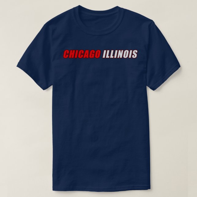 Chicago Illinois T Shirt (Design framsida)