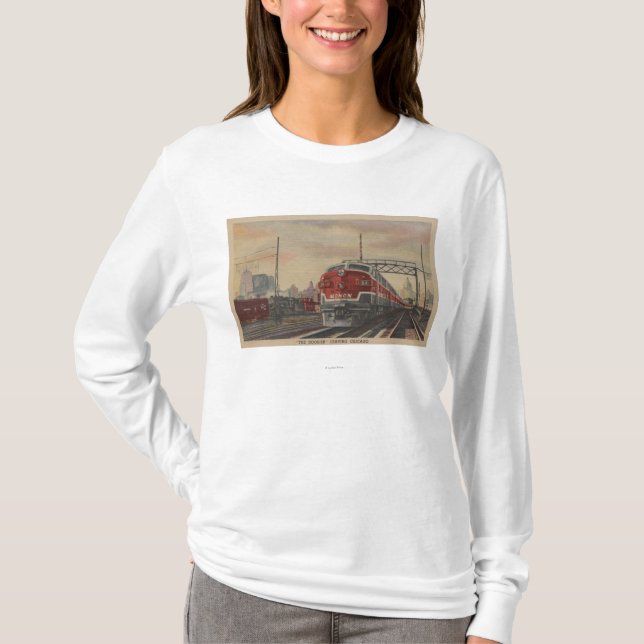 Chicago Illinois/tåg Tee (Framsida)