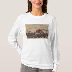 Chicago Illinois/tåg Tee Shirt