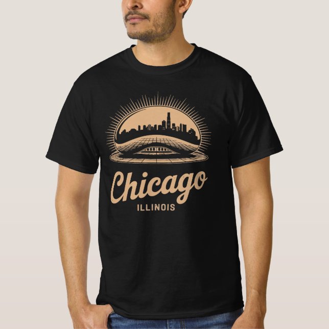 Chicago Illinois The Bean T-Shirt (Framsida)