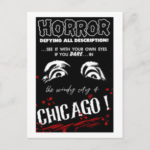 Chicago Illinois Travel Horror Hälsning Vykort
