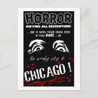 Chicago Illinois Travel Horror Hälsning Vykort