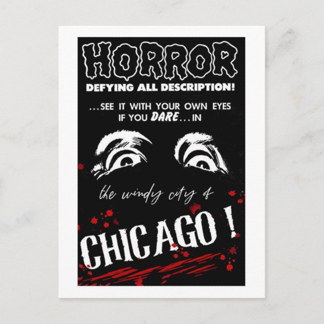 Chicago Illinois Travel Horror Hälsning  Vykort (Framsida)
