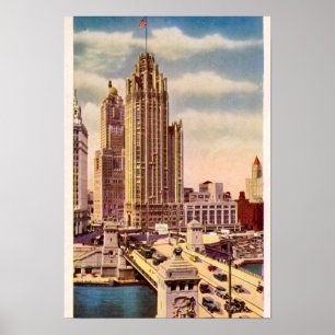 Chicago Illinois Tribunetorn Poster
