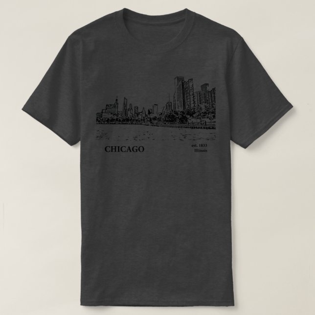 Chicago Illinois TShirt 10 T Shirt (Design framsida)
