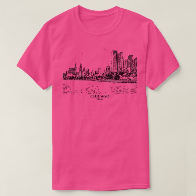 Chicago Illinois TShirt 2 T Shirt (Design framsida)