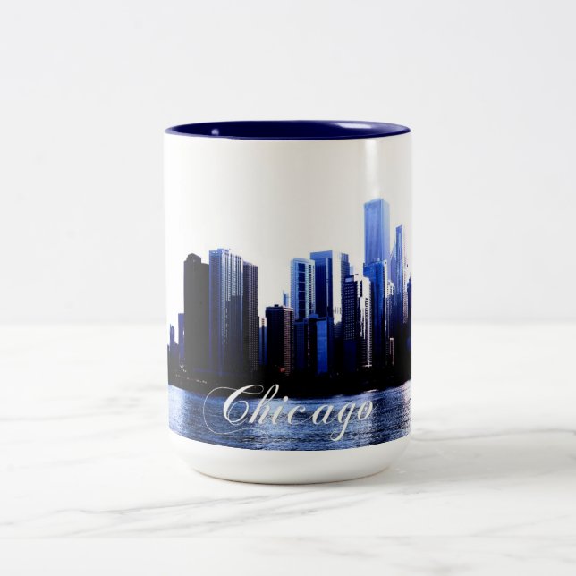 Chicago Illinois Två-Tonad Mugg (Center)