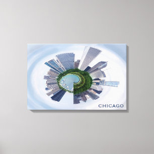 Chicago Illinois Unique City Skyline Travel Photo Canvastryck