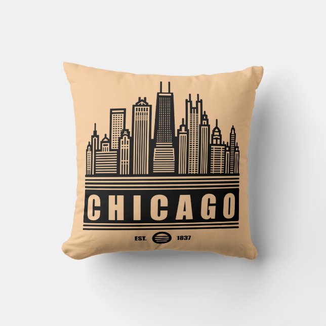 Chicago Illinois United Stater Kudde (Framsida)