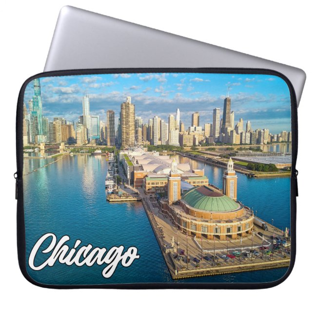 Chicago, Illinois, United Stater Laptop Fodral (Framsidan)