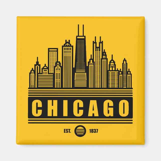 Chicago Illinois United Stater Magnet (Framsidan)