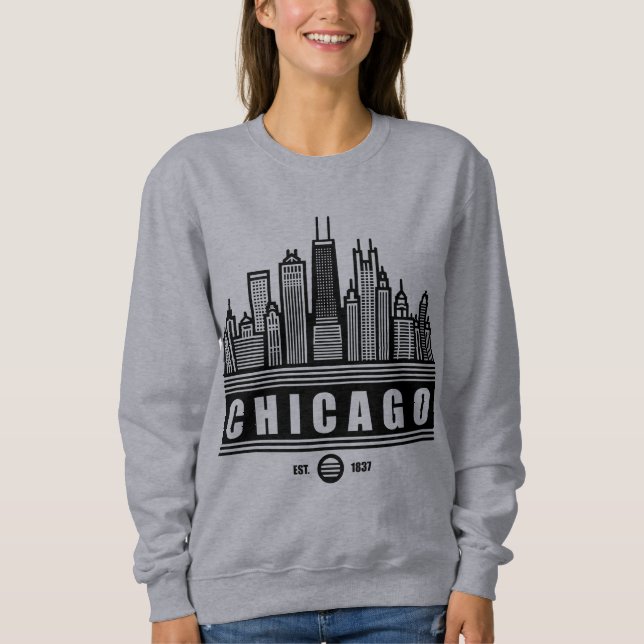 Chicago Illinois United Stater T Shirt (Framsida)