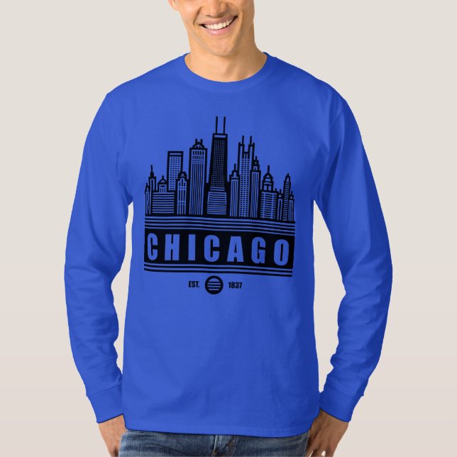 Chicago Illinois United Stater T Shirt (Framsida)
