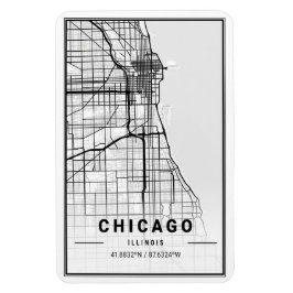 Chicago Illinois USA City Travel City Karta Magnet