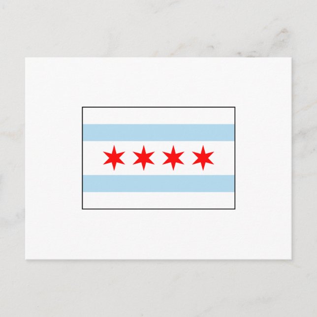 Chicago, Illinois USA flagga Vykort (Framsida)