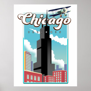 Chicago Illinois USA-reseaffisch Poster