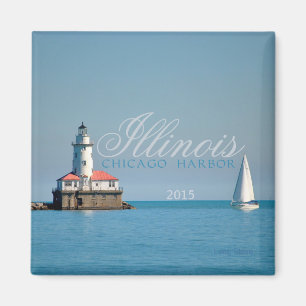Chicago Illinois USA reser souvenirkylmagneten Magnet