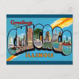 Chicago, Illinois Vintage resor vykort