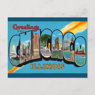 Chicago, Illinois Vintage resor vykort