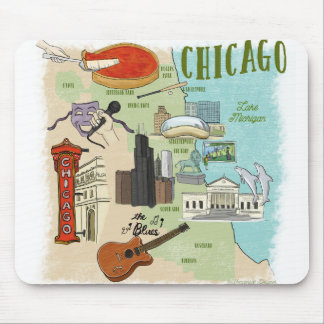 Chicago Illustrated Karta Mouse Pad Musmatta