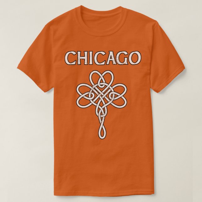 Chicago Irish Celtic Knot St patricks day T Shirt (Design framsida)