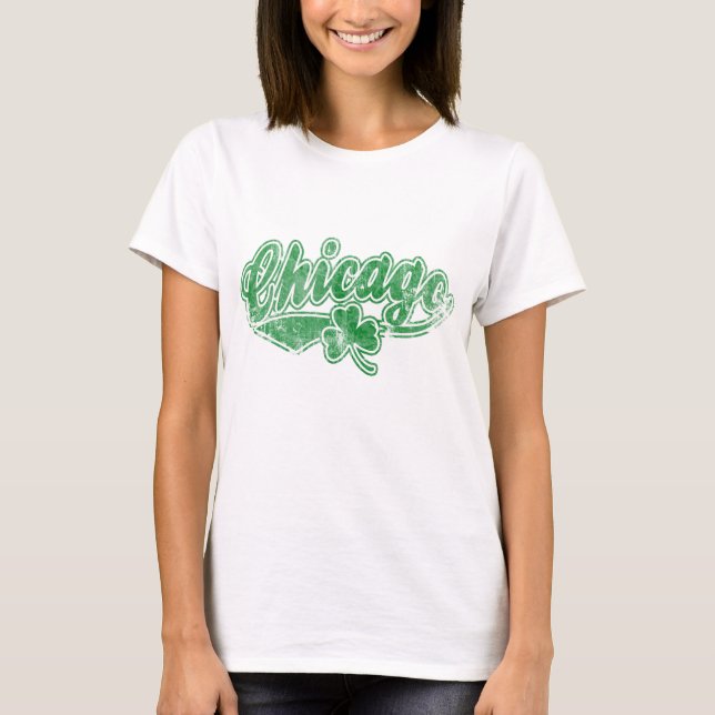 Chicago Irish Shamrock T-shirt (Framsida)