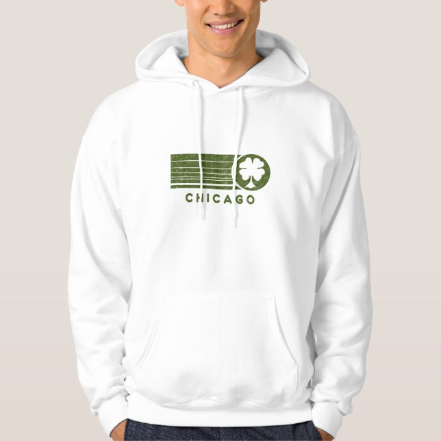 Chicago-irish tröja med hood hoodie (Framsida)