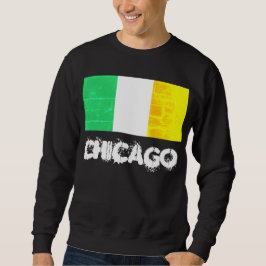 Chicago Irland Arv med irländsk flagg Lång Ärmad Tröja