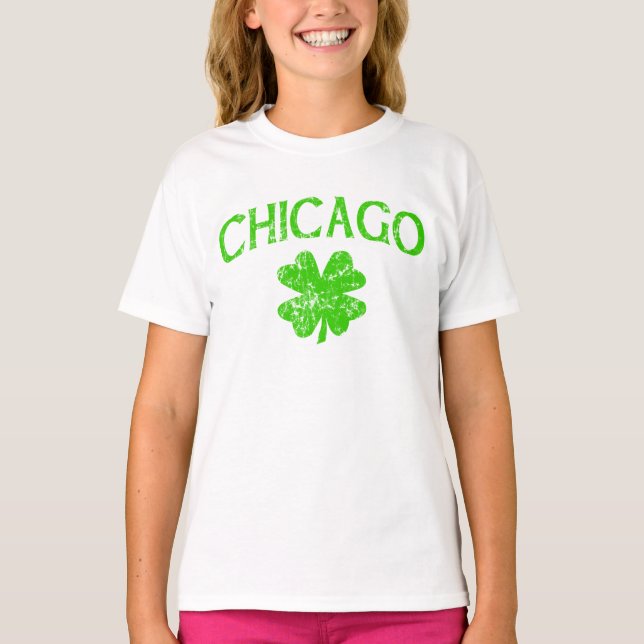 Chicago irländare w/shamrock tröja (Framsida)