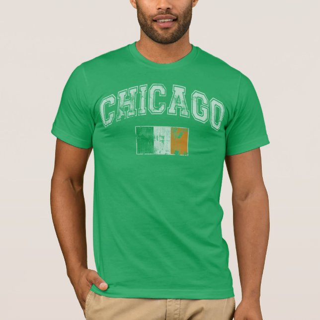 Chicago irländsk flagga t-shirt (Framsida)