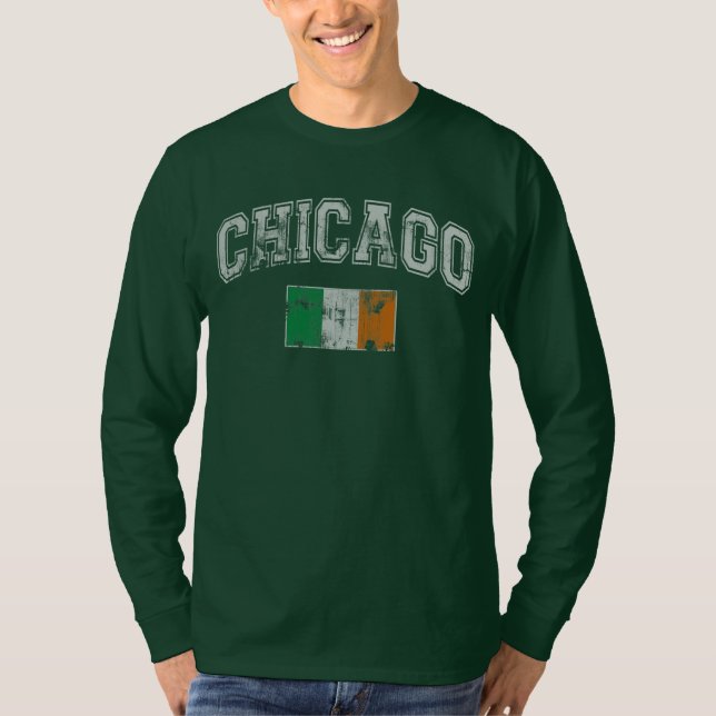 Chicago irländsk flagga tee (Framsida)