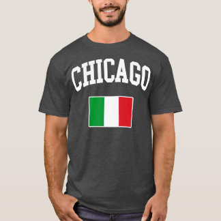 Chicago Italiano Italia Italien Flagga T Shirt