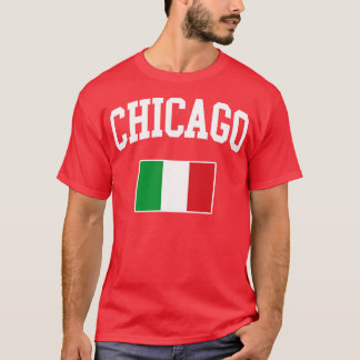 Chicago Italiano Italia Italien Flagga T Shirt