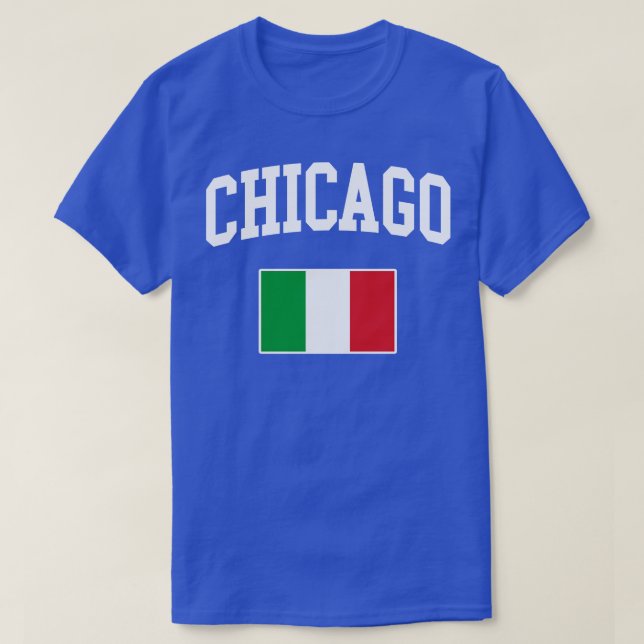 Chicago Italiano Italia Italien Flagga T Shirt (Design framsida)