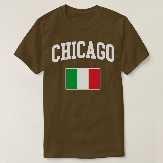 Chicago Italiano Italia Italien Flagga T Shirt (Design framsida)