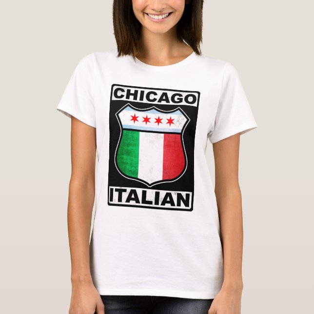 Chicago Italienska Tee Shirt (Framsida)