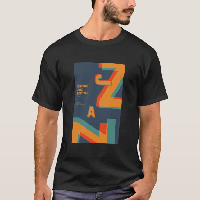 Chicago Jazz Festival  T Shirt (Framsida)